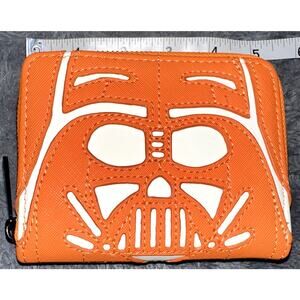 Loungefly Star Wars Darth Vader Glow-in-the-Dark Jack-o-Lantern Small Zip Wallet